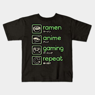 anime and gaming routine Kids T-Shirt